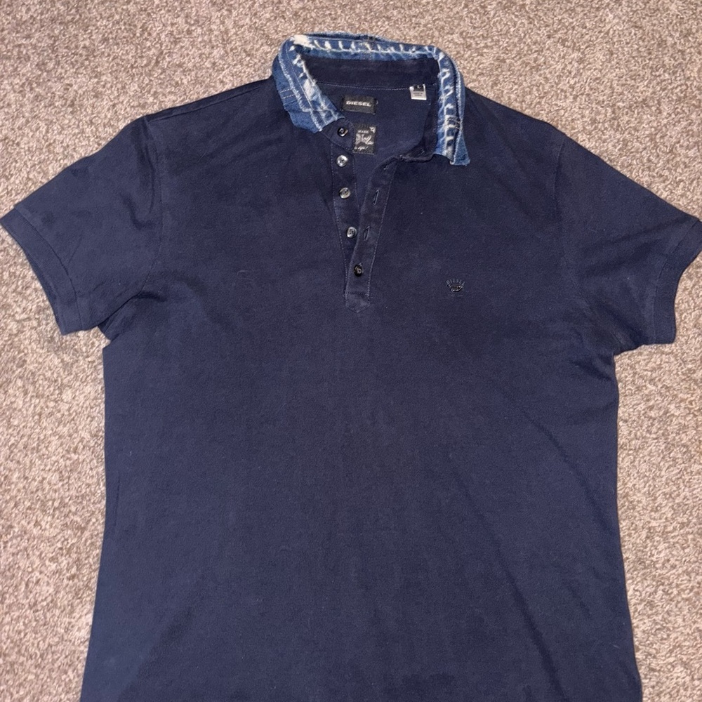 Diesel Blue Polo Shirt with Refined Design
